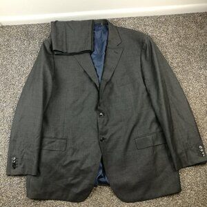 SuitSupply 50R 2 PC Suit Italian Super 110s Wool Napoli Gray 44x28